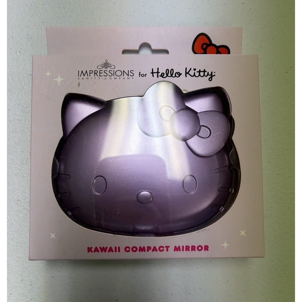 Hello Kitty Purple Kawaii Compact Mirror NWT